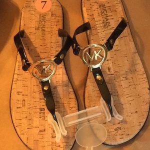 Michael Kors sandals black patent leather